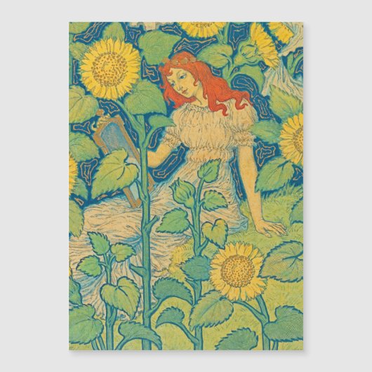 Flower Child Woman in Sunflower Garden (Front)