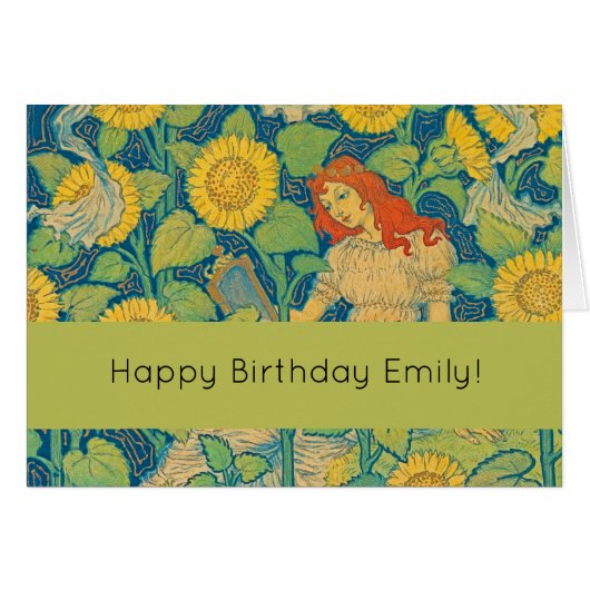 Flower Child Woman in Sunflower Garden (Front Horizontal)