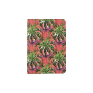 Flower Circles In Pink-Passport Holder