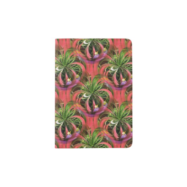 Flower Circles In Pink-Passport Holder (Front)
