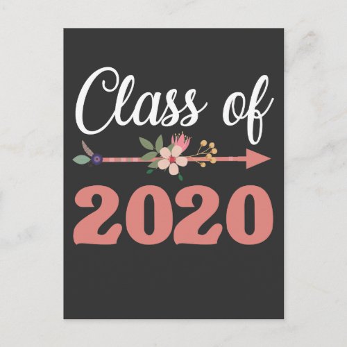 Flower Class of 2020 High School freshman Daughter Postcard