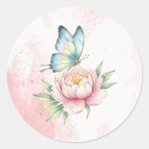 Flower Classic Round Sticker