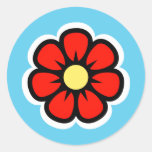Flower Classic Round Sticker
