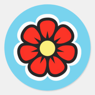 Flower Classic Round Sticker