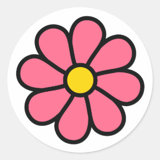 flower classic round sticker