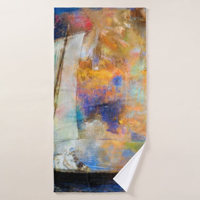 Flower Clouds, Redon Bath Towel (Bath Towel)