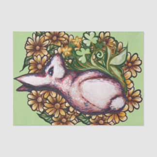 Flower Clover Rabbit Cute Rabbits bunny art        Tissue Paper