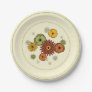Flower Cluster Retro Kitschy Paper Plate 7"