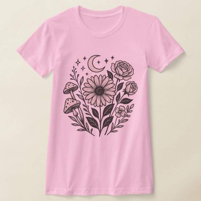 Flower Cluster Women Bella+Canvas Slim Fit T-Shirt (Laydown)