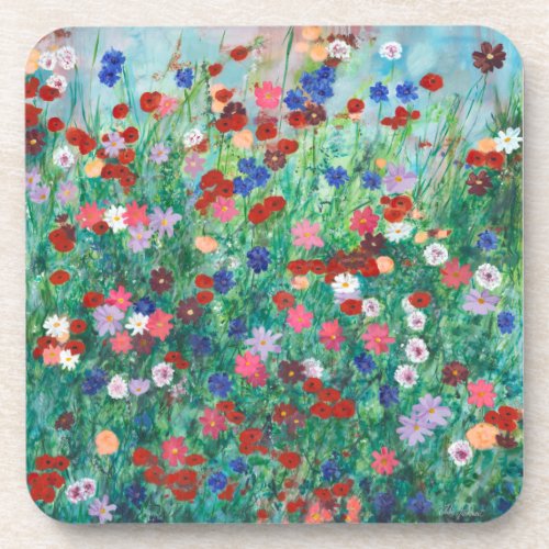 Flower coaster from painting by Julia Pankhurst