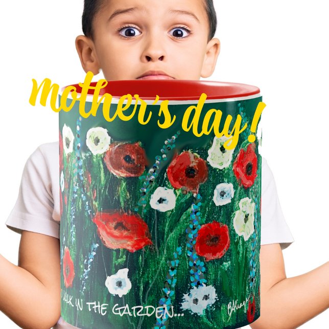 Flower Coffee Cup For Her Acrylic Painting Gift (Creator Uploaded)