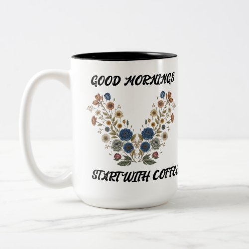Flower coffee mug