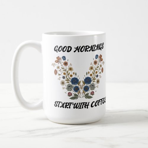 Flower coffee mug