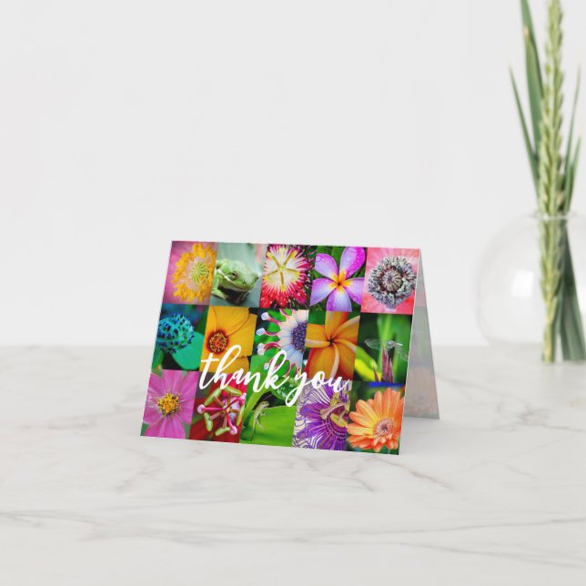 Flower Collage Garden Floral All Occasion Blank Card (Front)