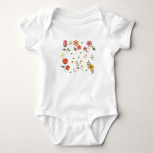 flower collection baby bodysuit