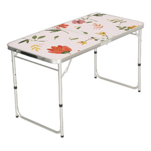 flower collection beer pong table
