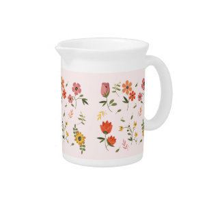 flower collection beverage pitcher
