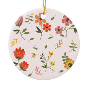 flower collection ceramic ornament