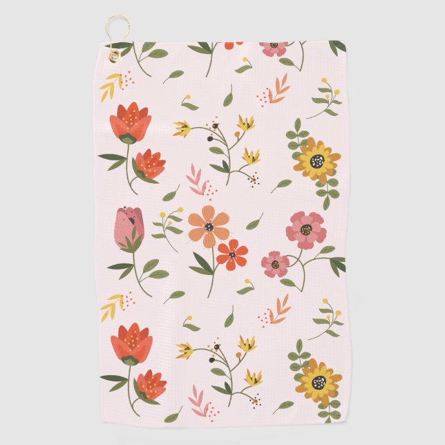 flower collection golf towel (Front)