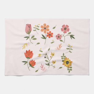 flower collection kitchen towel