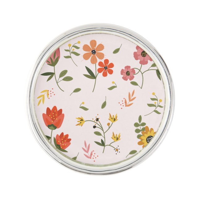 flower collection lapel pin (Front)