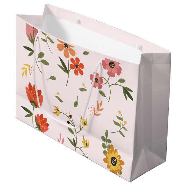 flower collection large gift bag (Front Angled)