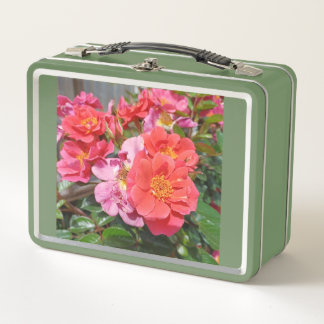 Flower Collection metal lunch box