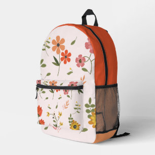 flower collection printed backpack