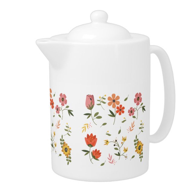 flower collection  teapot (Right)