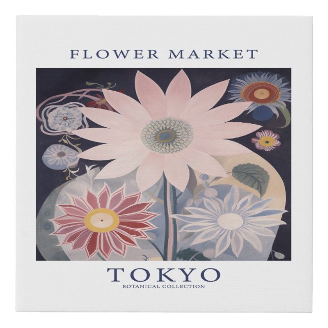 flower collections faux canvas print (Front)