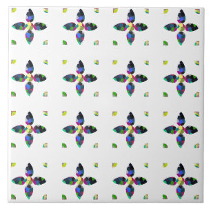 Flower Color Art Illustration Ceramic Tile
