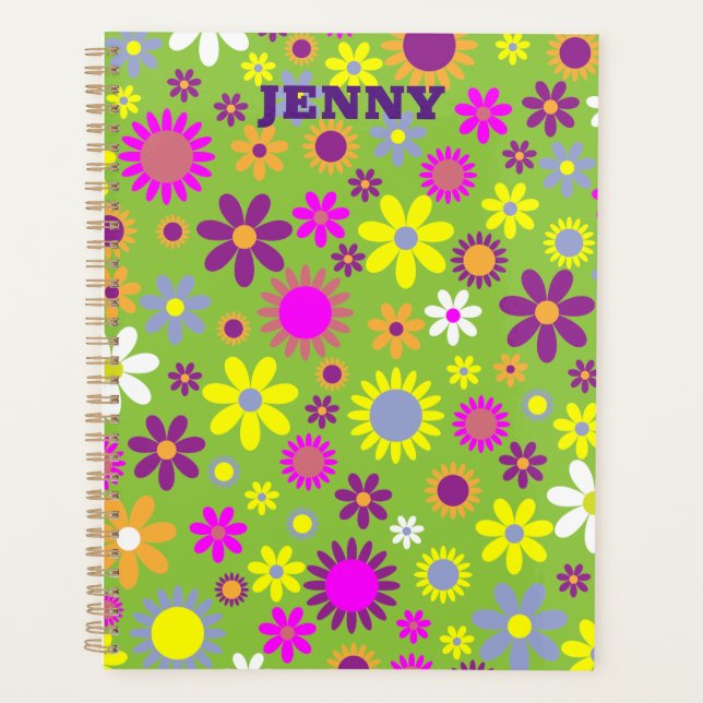 Flower Colorful Floral Weekly Monthly Panner Book Planner (Front)