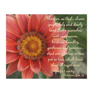 Flower Colossians 3 Wood Wall Decor