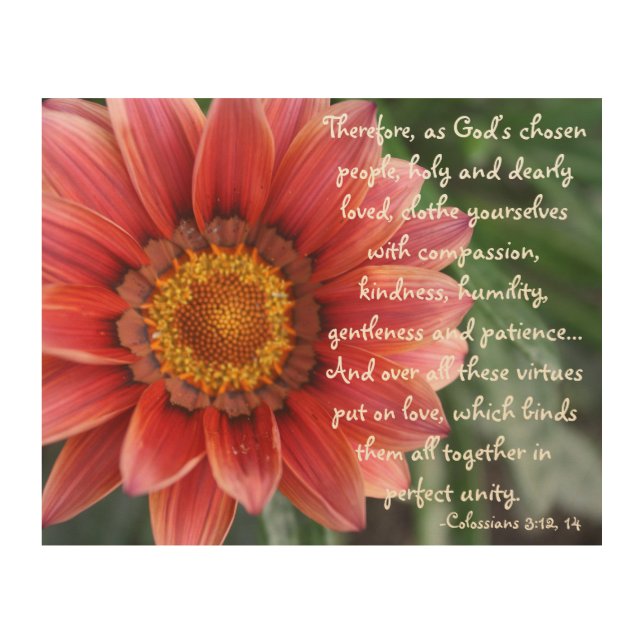 Flower Colossians 3 Wood Wall Decor (Front)