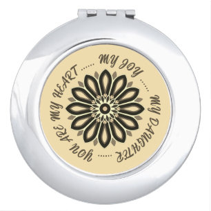 FLOWER COLOURFULL GIFT FOR MOM DAD SISTER SON BOSS COMPACT MIRROR