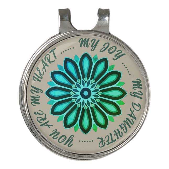 FLOWER COLOURFULL GIFT FOR MOM DAD SISTER SON BOSS GOLF HAT CLIP (Front)