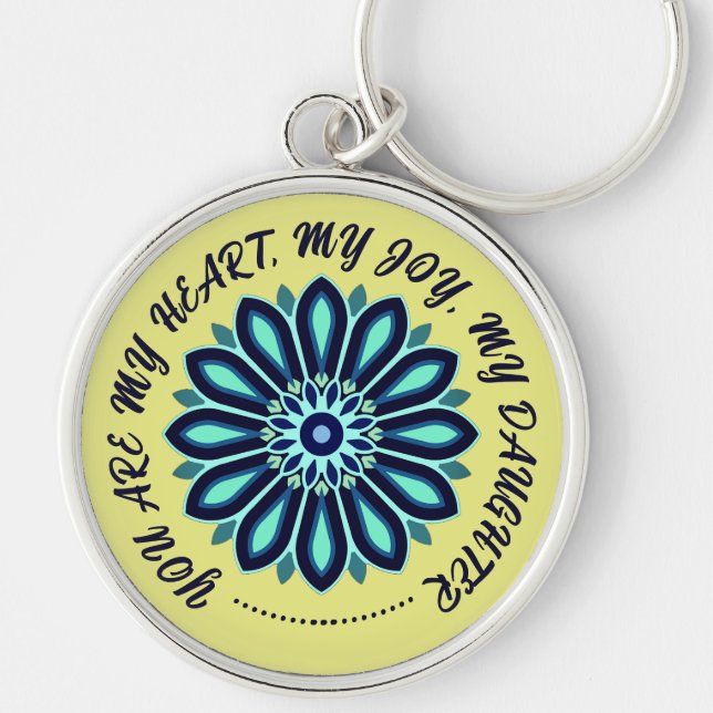 FLOWER COLOURFULL GIFT FOR MOM DAD SISTER SON BOSS KEYCHAIN (Front)