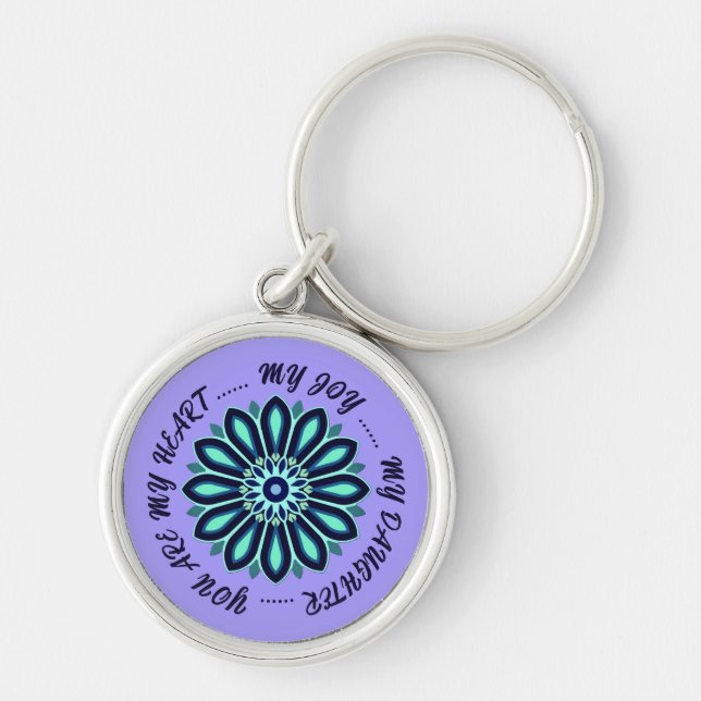 FLOWER COLOURFULL GIFT FOR MOM DAD SISTER SON BOSS KEYCHAIN (Front)