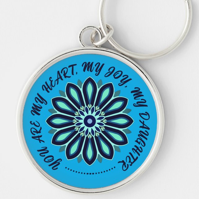 FLOWER COLOURFULL GIFT FOR MOM DAD SISTER SON BOSS KEYCHAIN (Front)