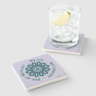 FLOWER COLOURFULL GIFT FOR MOM DAD SISTER SON BOSS STONE COASTER