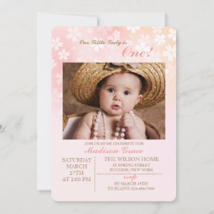 Flower Confetti Photo Invitation