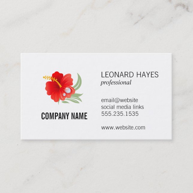 Flower | Corporate Business Card (Front)