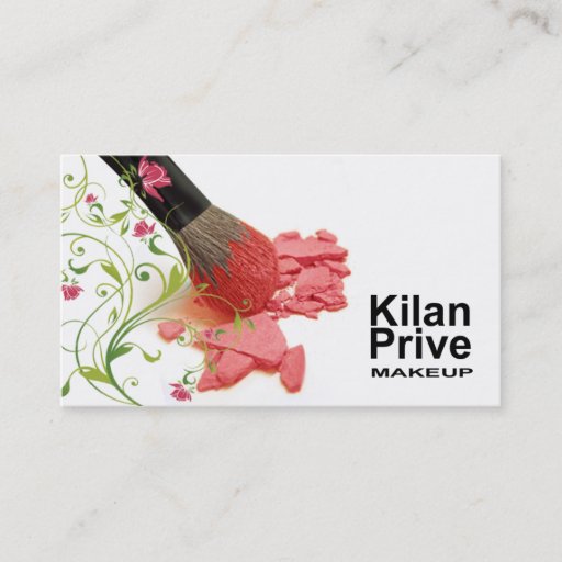 Customizable "Flower Cosmetics" - Makeup Artist, Cosmetologist Business Card