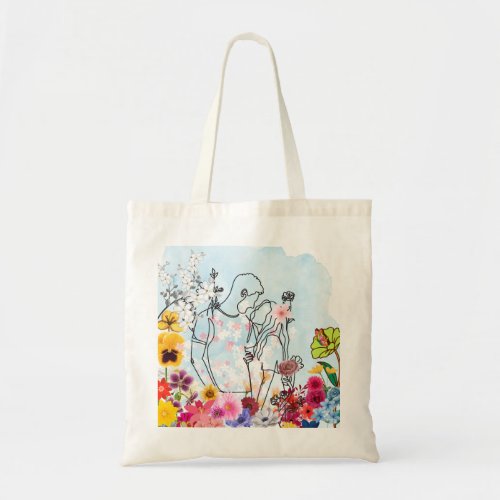 Flower Couple Tote