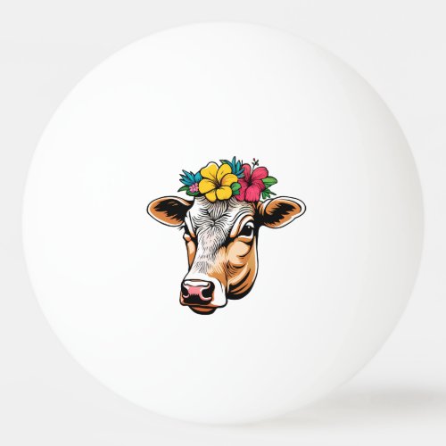 Flower Cow Ping Pong Ball