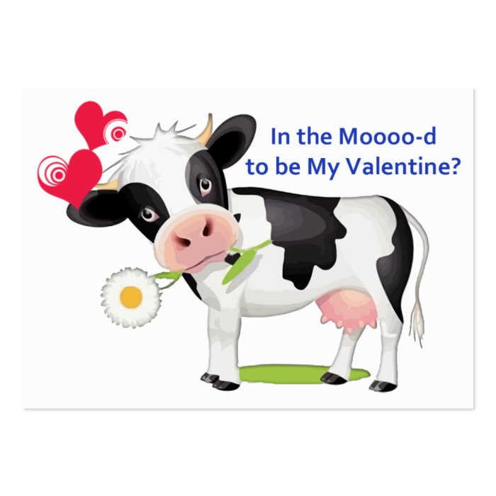 Flower Cow Valentine Cards to Hand Out for Kids Business Card Templates