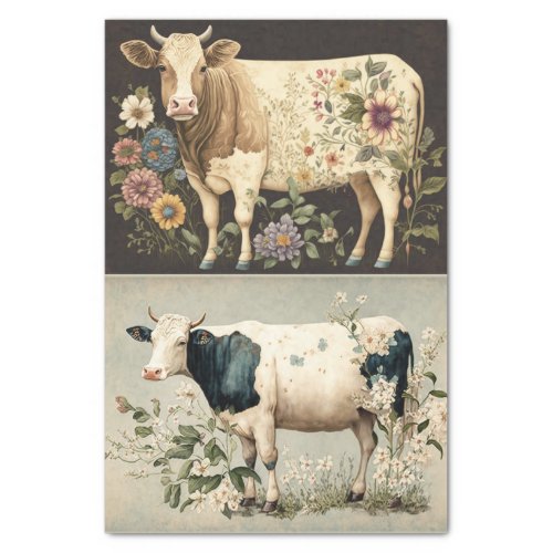 Flower Cows  Tissue Paper