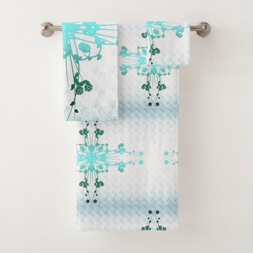 Flower Cross Bath Towel Set