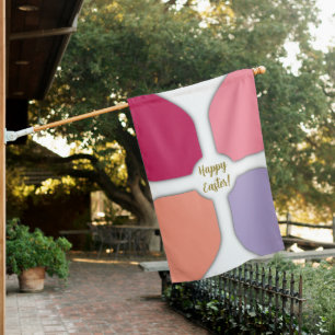 Flower Cross House Flag
