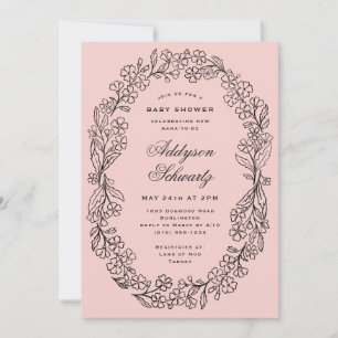 Flower Crown Baby Shower Invitation